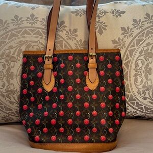 Louis Vuitton Brown and Red Cherry Tote